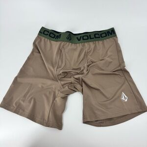 Volcom Tan Boxer Briefs with‎ Green Waistband